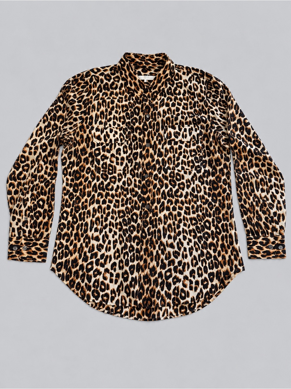 Equipment Leopard Print Button-Down Shirt - Size L